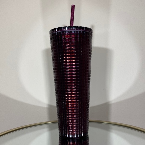 Starbucks Berry Plum Purple Disco Grid Tumbler - Picture 3 of 3